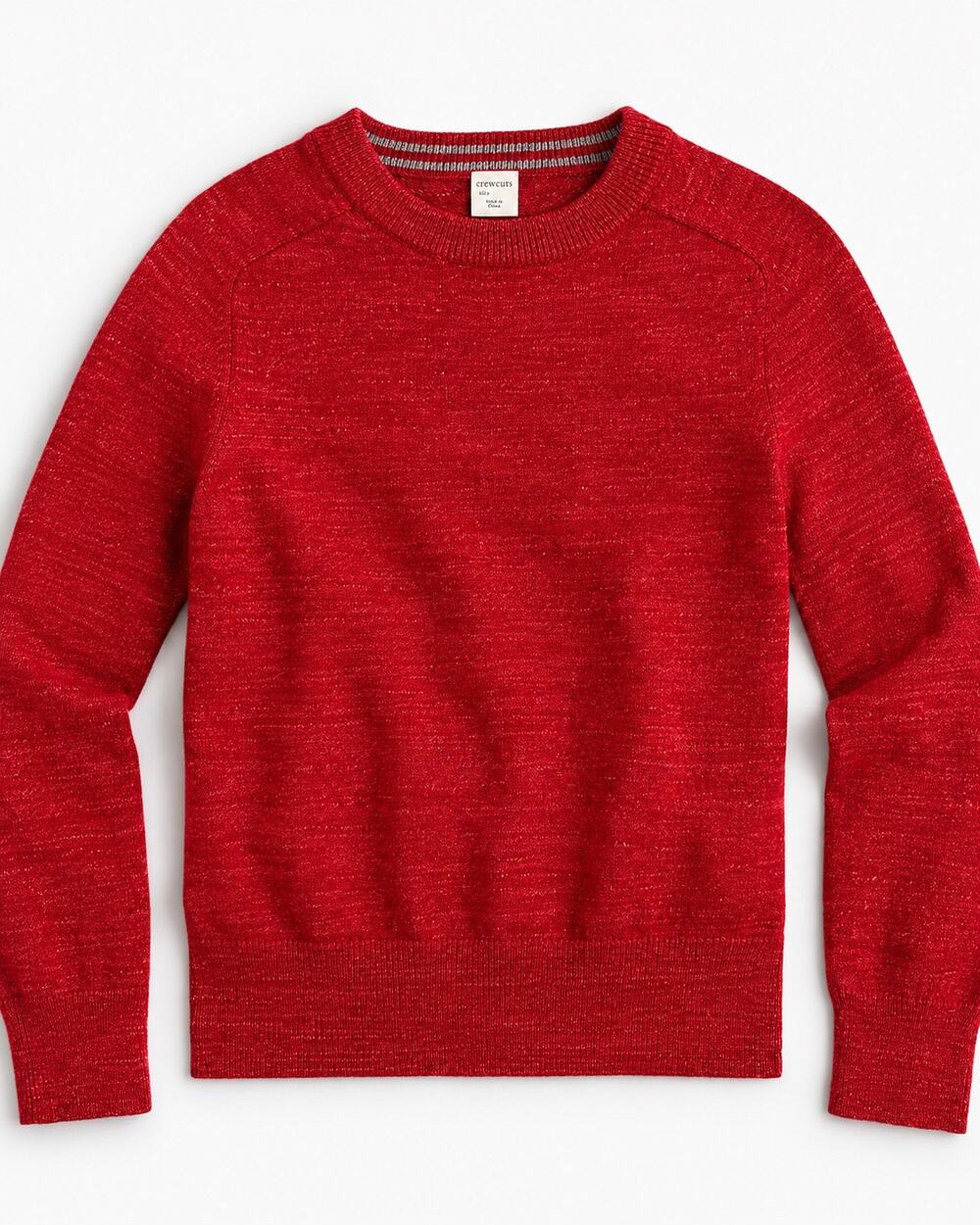 Crewcuts Boys' Red Cotton Crewneck Sweater - Size 4/5